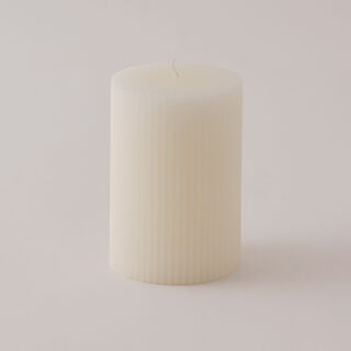 Homez soya wax line candle, white 7*7*10cm