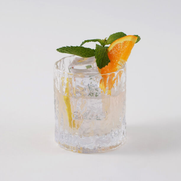 La Mesa 4 Pcs Embossed Tumbler Glass Set, Clear 8*8*8.6 Cm image number 1