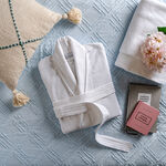 Bath Robe White Waffle Size: L / XL image number 0