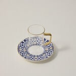 Dallaty blue and gold porcelain tea and coffee cups set 18 pcs image number 2