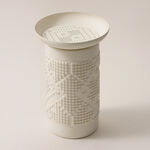 Homez metal oud burner from naseej collection 11*11*17cm, white image number 1