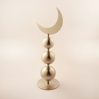Homez Ramadan Decorative Crescent Design, Silver 17*20*89Cm