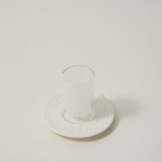 Dallaty white porcelain and glass Tea and coffee cups set 18 pcs