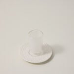 Dallaty white porcelain and glass Tea and coffee cups set 18 pcs image number 1
