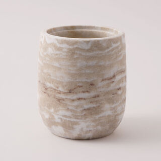 هومز حامل فرشاة حمام مجموعة دانز 10.6*10.6*11.7سم، بيج