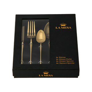 16 PCS CUTLERY SET GOLD