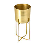 Aluminum Planter With Leg Gold image number 2
