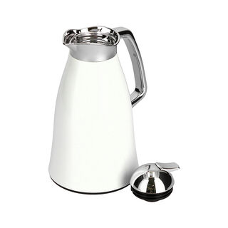 Vacuum Flask Chrome And White 1L