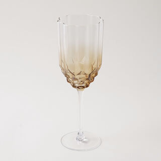 La Mesa 4Pcs Hand Made Glass Juice Glass, Honey 400Ml