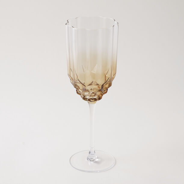 لاميسا 4 قطع كوب عصير زجاجي يدوي، لون عسلي، 400 مل image number 1