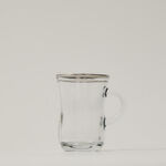 Tea Glass Set 6 Pieces Double Line Silver image number 2