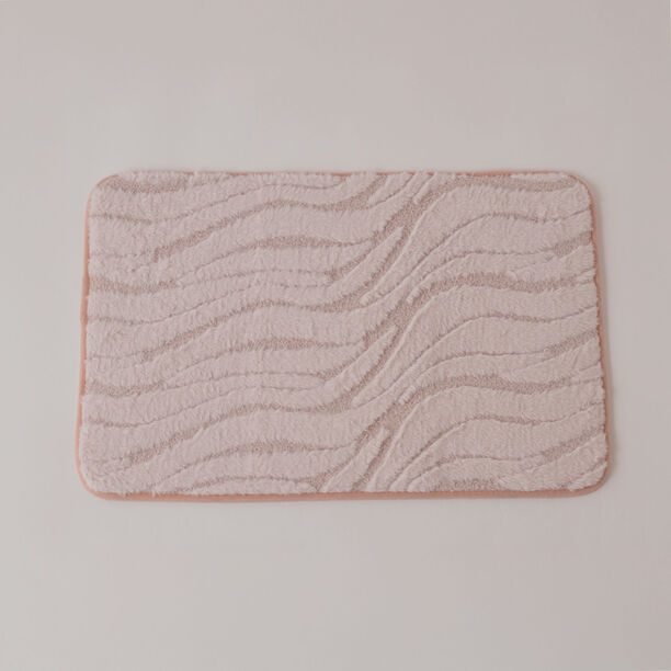 كوتاج دعاسة حمام من الفرو الصناعي، وردي 60*40*1 سم image number 0