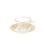 English Tea Set Glass 8Pc Ginkgo Peach Serv 4Ppl image number 1