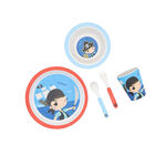 5Pcs Bamboo Fibre Pirate Kid'S Dinner Set image number 1