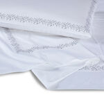 BOUTIQUE BLANCHE 3 PCS DUVET COVER EMBRIDERY SET KING SIZE 100% COTTON BRANCHES SILVER image number 0