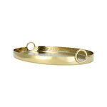 Oval tray gold plated 52.5*36*6.5 cm image number 2