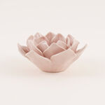 Homez Peaceful Peach Tea Light Holder Blush Pink 10.5*11.5*4.8 Cm image number 2