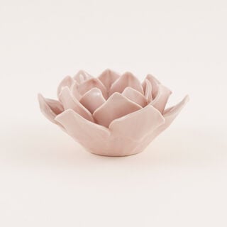 Homez Peaceful Peach Tea Light Holder Blush Pink 10.5*11.5*4.8 Cm