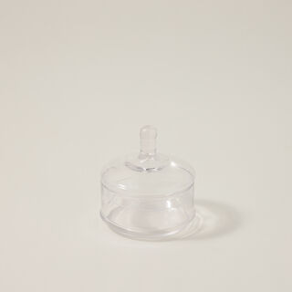Alberto transparent glass candy jar with lid 12*13 cm