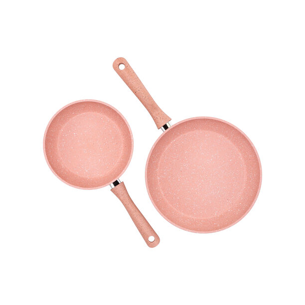 2 Pcs Forge Aluminum Granite Frypan Set image number 1