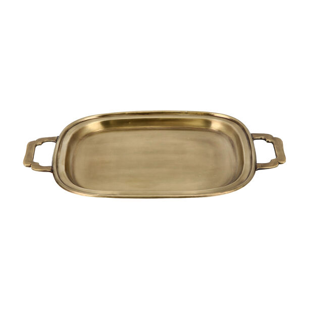 Rectanular Tray Steel Ancient Gold 42*26*2.5Cm image number 2