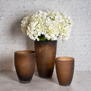 Glass Vase Brown 