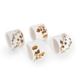 La Mesa Gold Leaf Napkin Ring 4 Pieces Set image number 0
