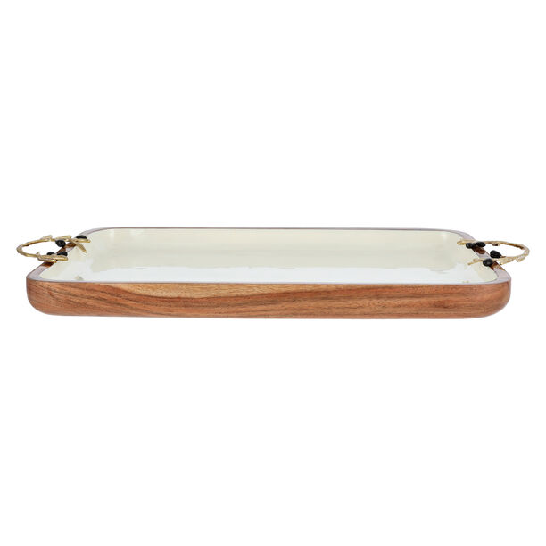 Serving Tray Gold & Black Olive image number 0