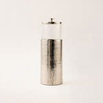 La Mesa large silver metal container 11*11*34 Cm image number 2
