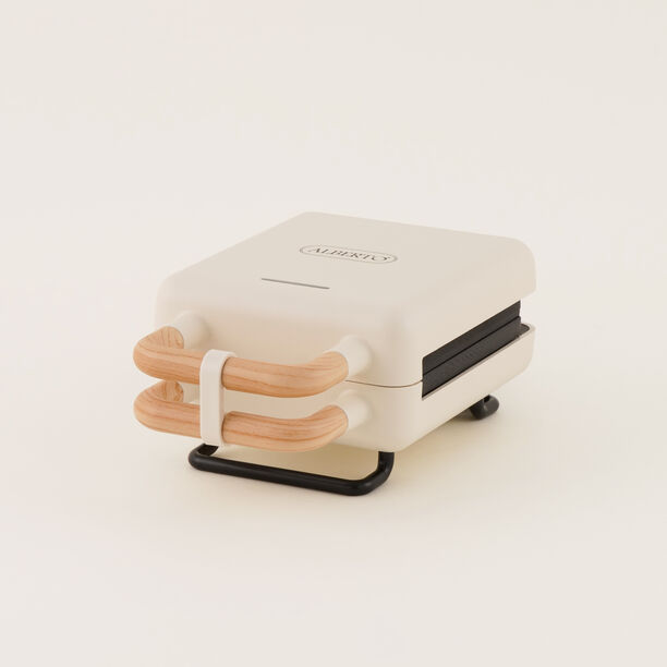 Alberto aluminum sandwich maker 13.8*22.2*9.2cm 600W, beige and grey image number 1