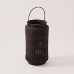 Homez Ceramic Lantern, Dark Grey 15.5*15.5*28Cm image number 1