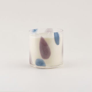 Homez glass coral scented candle, lavender thyme 1000G