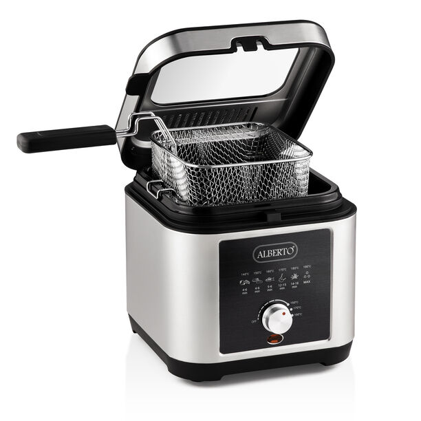 Stainless steel deep fryer 2.5L, 1200W, silver and black image number 1