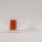 Dallaty 12pcs glass tea set, white frosted image number 5