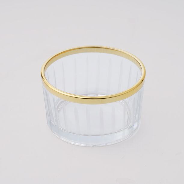 دلتي طقم أوعية زجاج بحافة ذهبية، 4 قطع image number 1