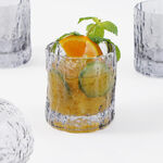 La Mesa 4 Pcs Embossed Tumbler Glass Set, Grey 8*8*8.6 Cm image number 0