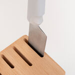 Alberto stainless steel knife set with wooden knife block 6 pcs image number 2