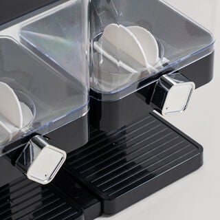 Alberto plastic double cereal dispenser square, black 3700ml