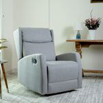 Verona manual recliner chair from Home Canvas, light grey image number 0