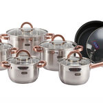 Alberto Stainless Steel Cookware Set 12 Pieces Copper Handle image number 2