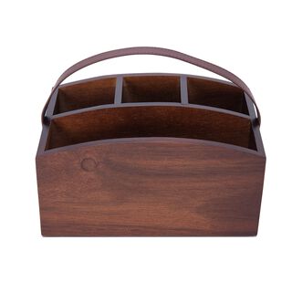 Alberto Acacia Cutlery Organizer L:24 * W:16 * H:12 Cm