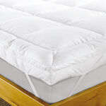 Cottage white polyester twin mattress protector 100*200*35 cm image number 1