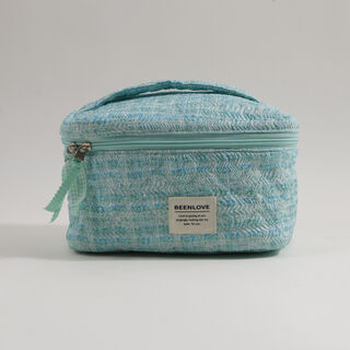 بنتولا حقيبة تخزين مكياج قماشية 23.5*16*15سم، أخضر