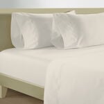 شرشف قطن بمطاط 300 خيط من بوتيك بلانش 120*200سم أوف وايت image number 0