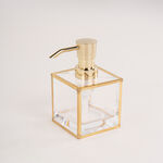 Homez glass & gold 3 pcs bath set image number 1