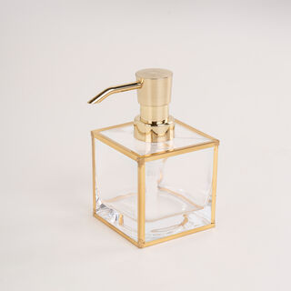 Homez glass & gold 3 pcs bath set
