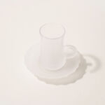 Dallaty tea set 12 pcs frosted glass white image number 1