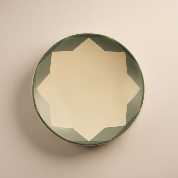 La Mesa porcelain serving plate Taibah collection, green 30*7.5cm image number 0