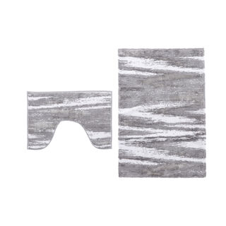 Light grey bathmat set 2 pcs