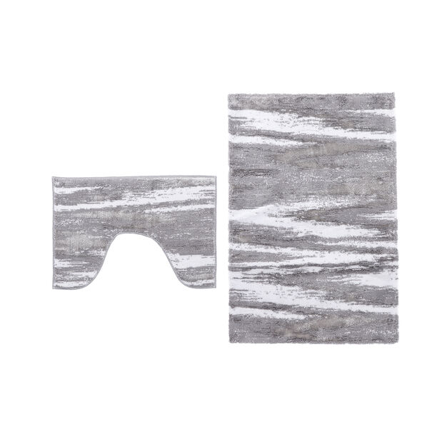 Light grey bathmat set 2 pcs image number 3